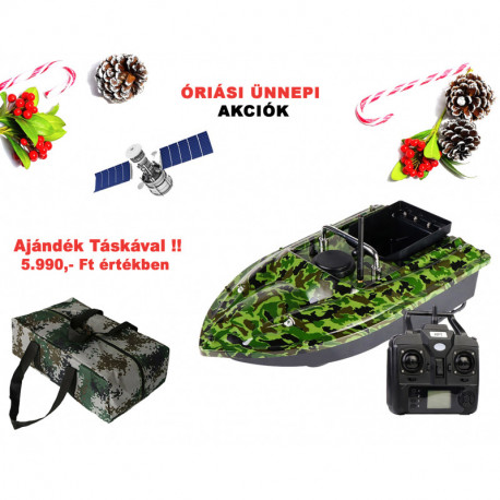 GPS-Etetőhajó,Carp Green D13 + Hordozótáska